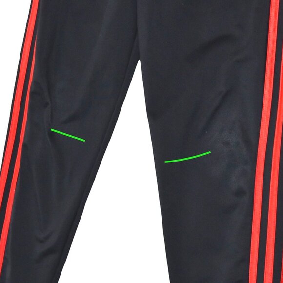 Adidas Track Pants Kids Size M Polyester Black with Red 3-Stripes Joggers - Picture 7 of 7